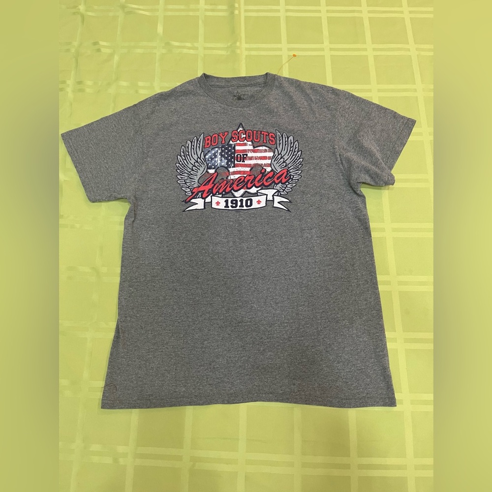 Boy Scouts of America 1910 Graphic T Shirt Gray‎ BSA Scout Tee Adult Size M